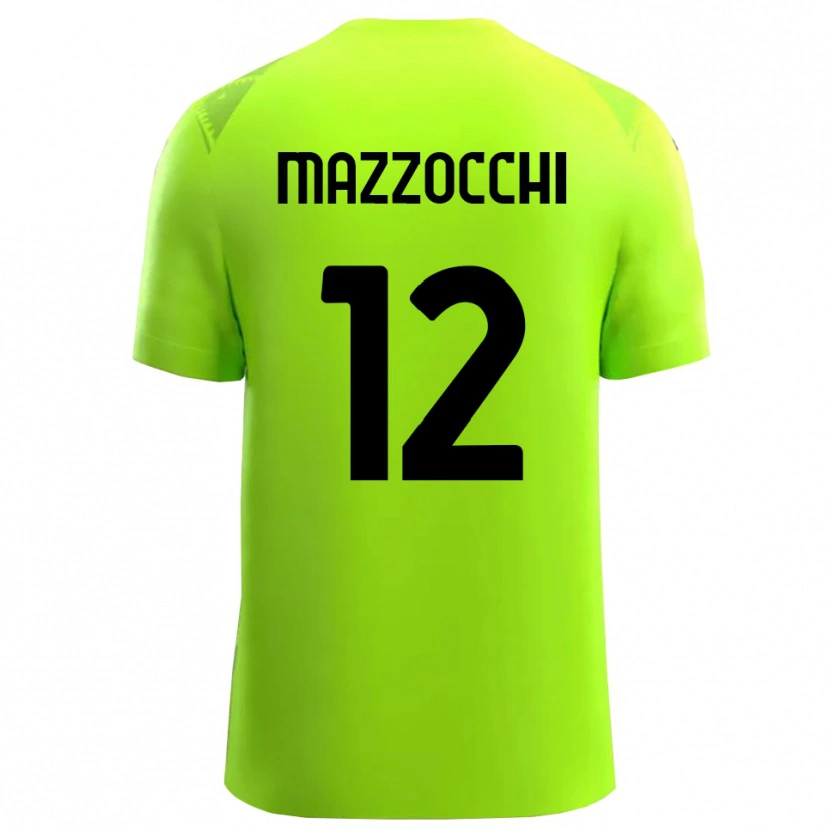 Danxen Criança Alessandro Mazzocchi #12 Preto Verde Grama Camisola Guarda-Redes 2025/26 Camisa Brasil