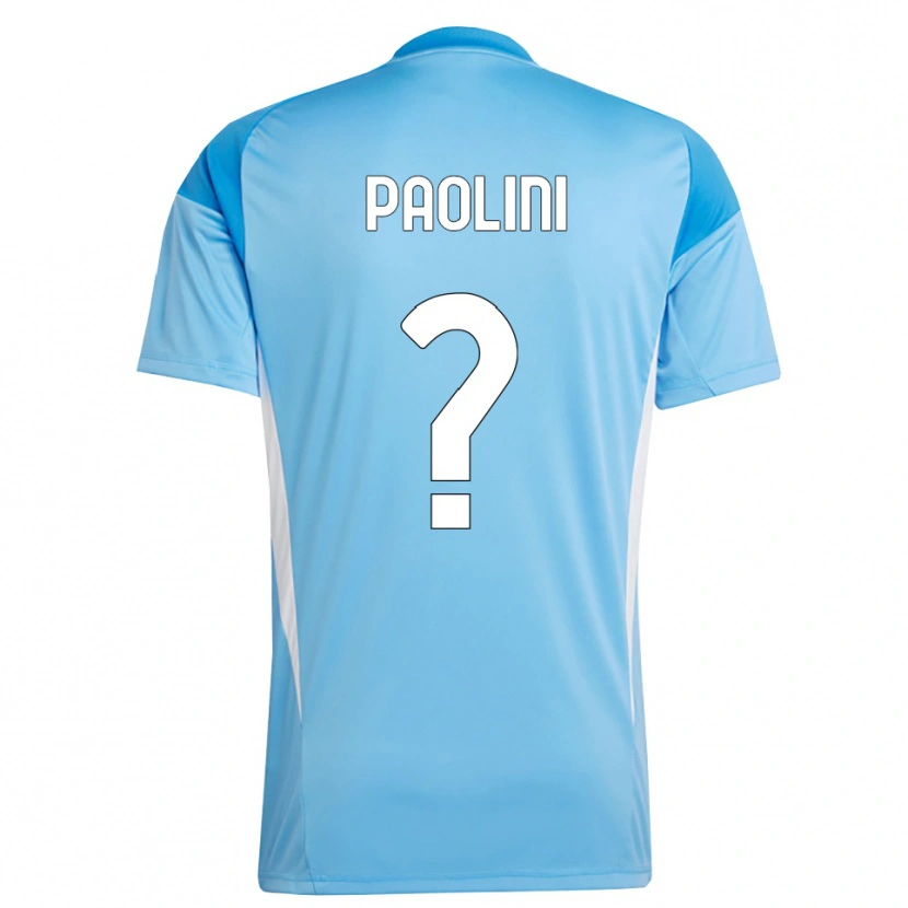 Danxen Criança Andrea Paolini #0 Branco Azul Céu Camisola Guarda-Redes 2025/26 Camisa Brasil