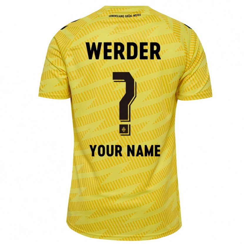 Danxen Criança Werder Bremen Preto Amarelo Camisola Guarda-Redes 2025/26 Camisa Brasil