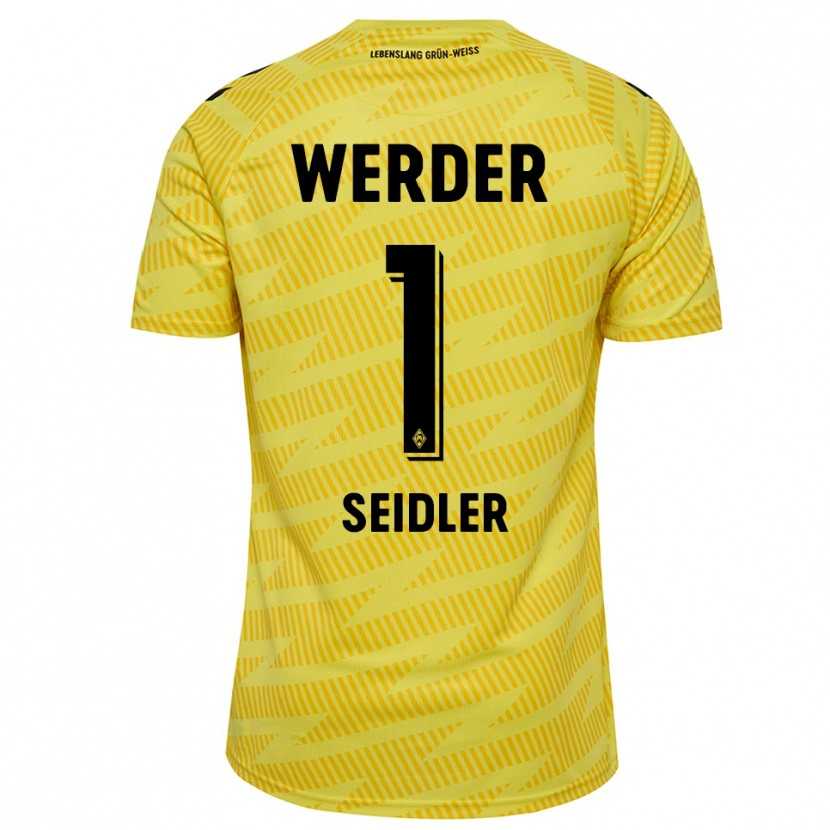 Danxen Criança Calvin Seidler #1 Preto Amarelo Camisola Guarda-Redes 2025/26 Camisa Brasil