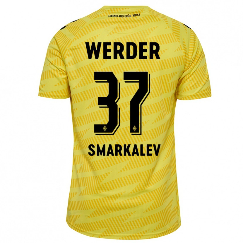 Danxen Criança Stefan Smarkalev #37 Preto Amarelo Camisola Guarda-Redes 2025/26 Camisa Brasil