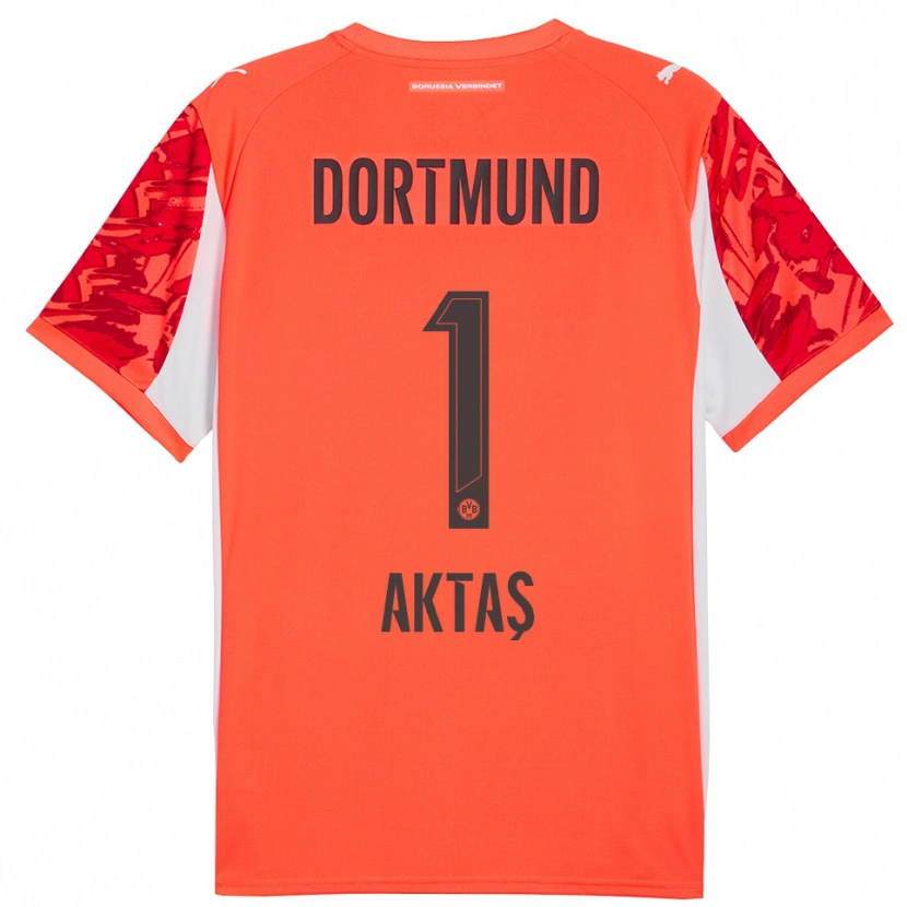 Danxen Criança Yılmaz Aktaş #1 Laranja Vermelho Camisola Guarda-Redes 2025/26 Camisa Brasil