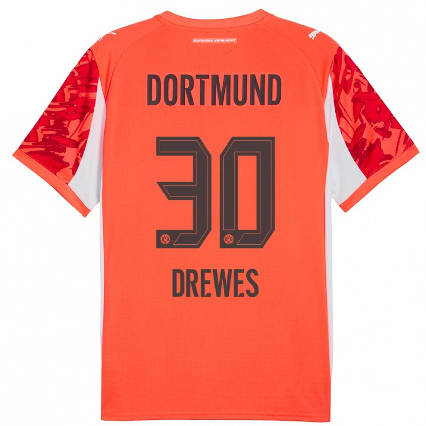 Danxen Criança Patrick Drewes #30 Laranja Vermelho Camisola Guarda-Redes 2025/26 Camisa Brasil