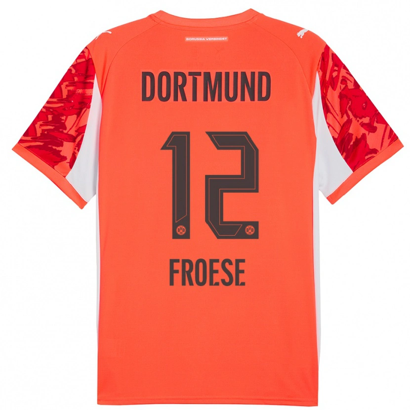 Danxen Criança Julien Froese #12 Laranja Vermelho Camisola Guarda-Redes 2025/26 Camisa Brasil