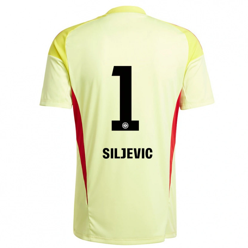 Danxen Criança Amil Siljevic #1 Amarelo Claro Preto Camisola Guarda-Redes 2025/26 Camisa Brasil