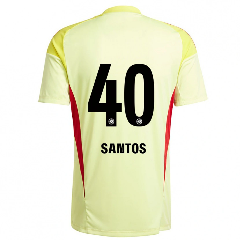 Danxen Criança Kauã Santos #40 Amarelo Claro Preto Camisola Guarda-Redes 2025/26 Camisa Brasil