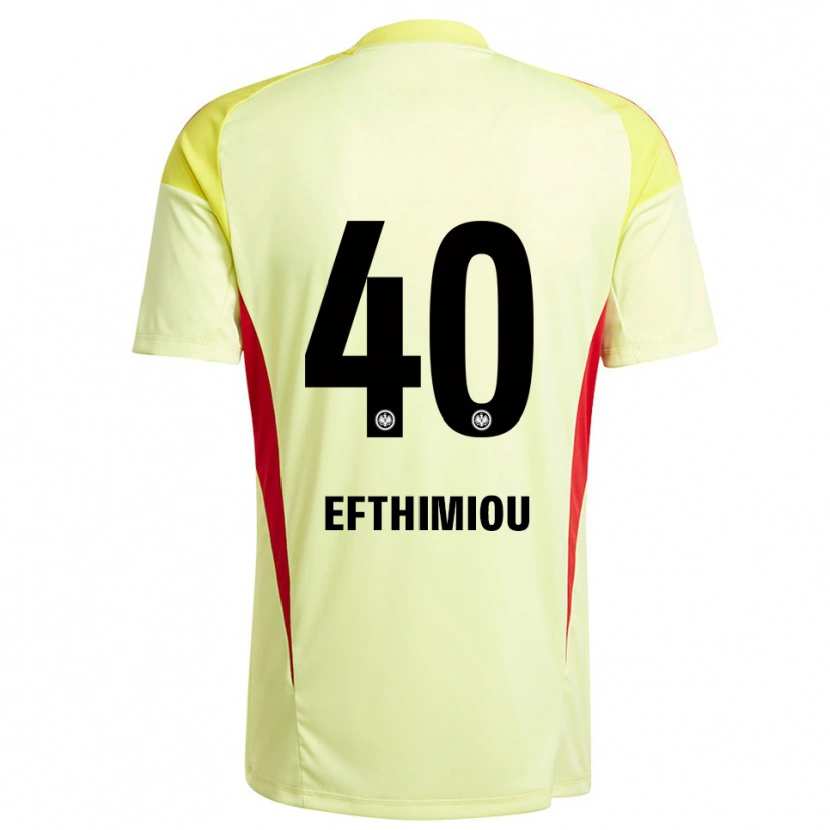 Danxen Criança Sissis Efthimiou #40 Amarelo Claro Preto Camisola Guarda-Redes 2025/26 Camisa Brasil