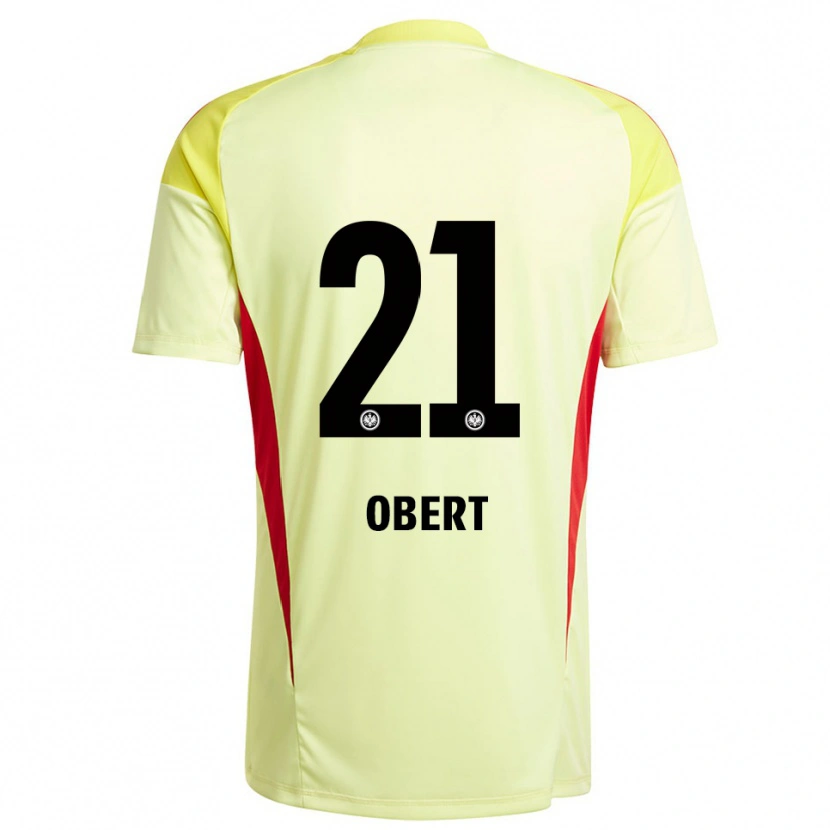 Danxen Criança Yuriy Obert #21 Amarelo Claro Preto Camisola Guarda-Redes 2025/26 Camisa Brasil