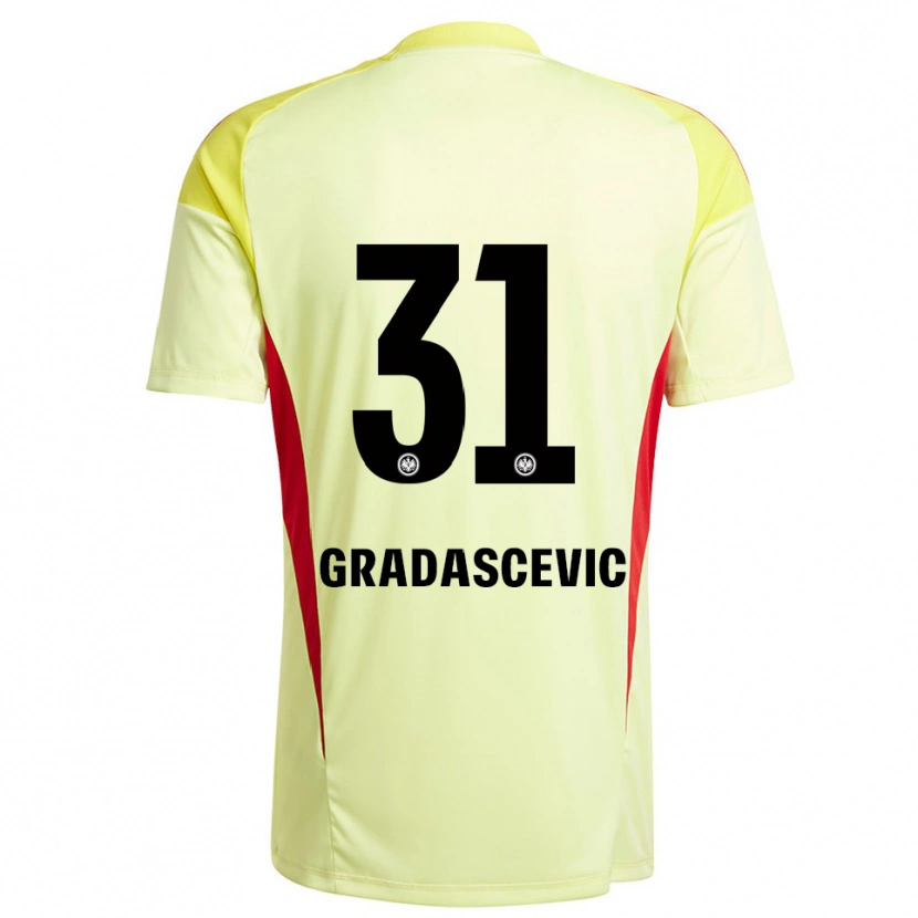 Danxen Criança Meris Gradascevic #31 Amarelo Claro Preto Camisola Guarda-Redes 2025/26 Camisa Brasil