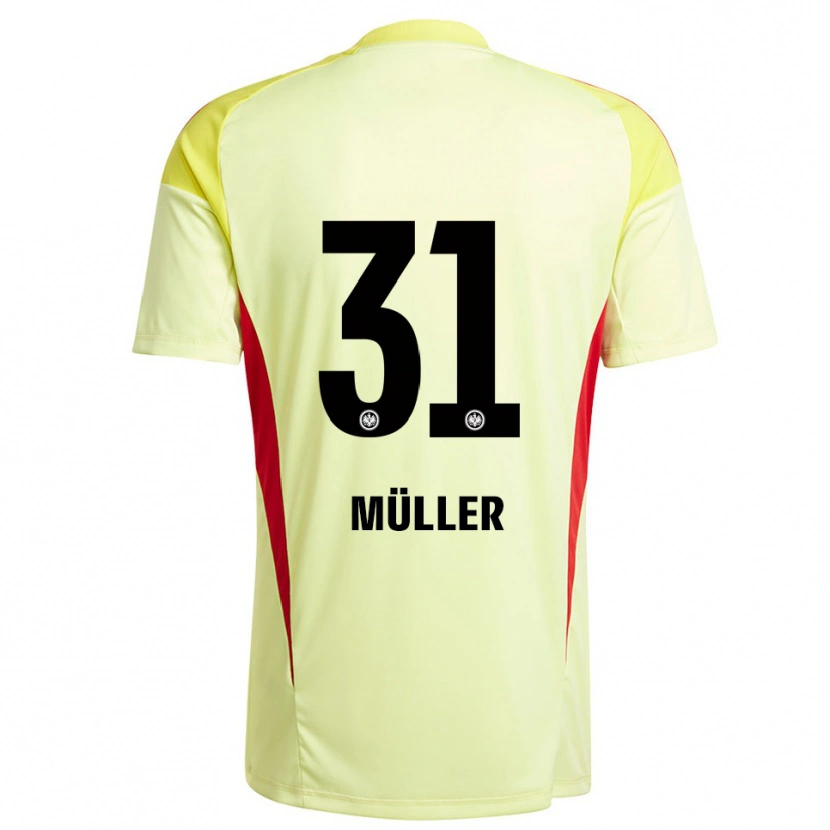 Danxen Criança Laurin Müller #31 Amarelo Claro Preto Camisola Guarda-Redes 2025/26 Camisa Brasil