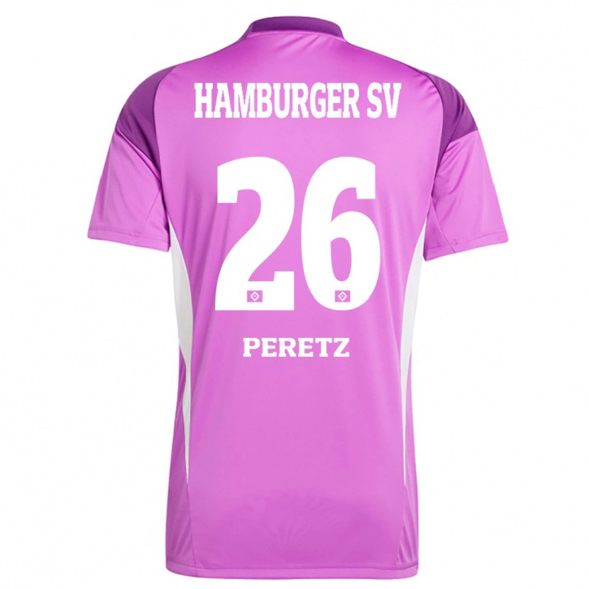 Danxen Criança Daniel Peretz #26 Roxo Lilás Branco Camisola Guarda-Redes 2025/26 Camisa Brasil