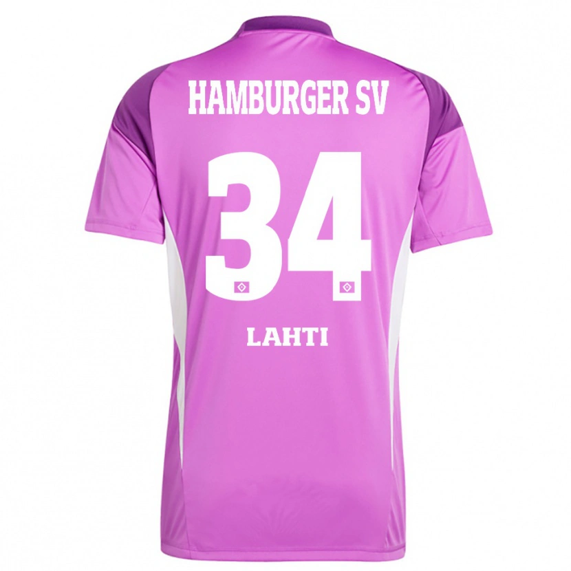 Danxen Criança Elias Lahti #34 Roxo Lilás Branco Camisola Guarda-Redes 2025/26 Camisa Brasil