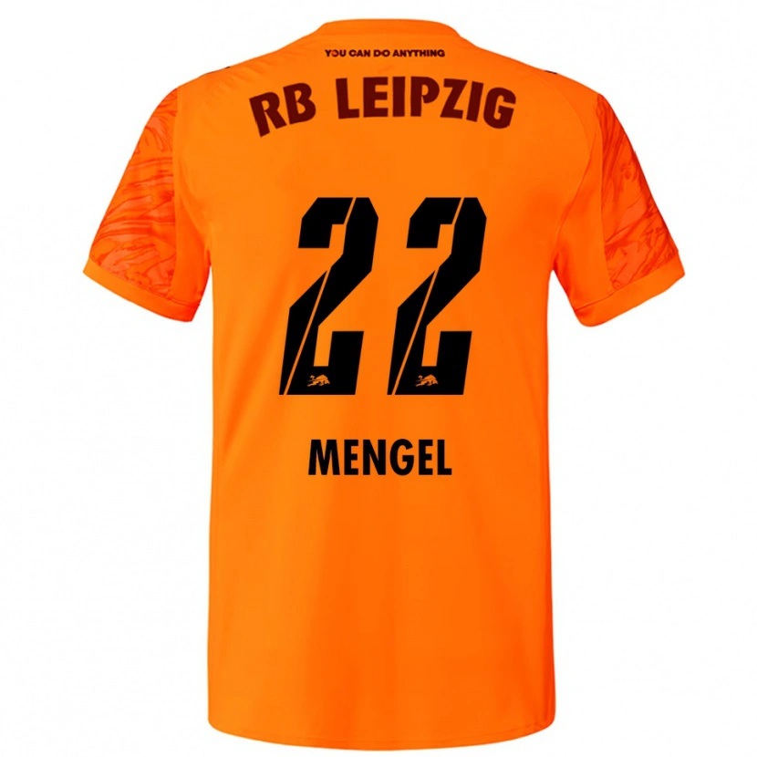 Danxen Criança Luca Mengel #22 Laranja Vermelho Camisola Guarda-Redes 2025/26 Camisa Brasil