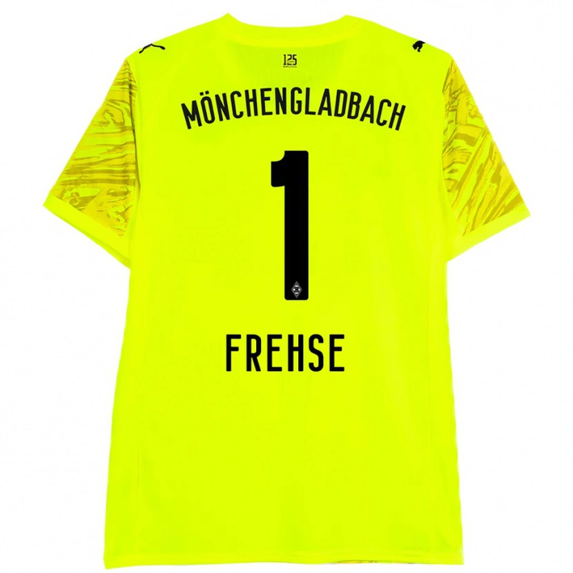Danxen Criança Jil Frehse #1 Preto Amarelo Camisola Guarda-Redes 2025/26 Camisa Brasil