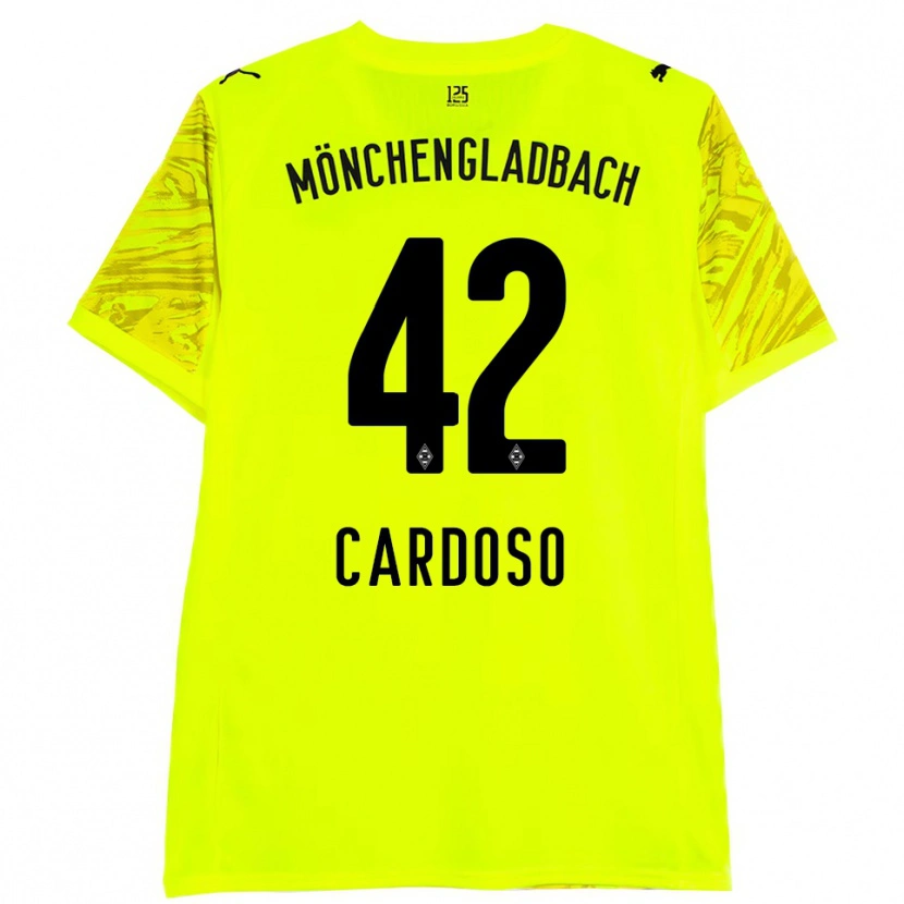 Danxen Criança Tiago Pereira Cardoso #42 Preto Amarelo Camisola Guarda-Redes 2025/26 Camisa Brasil
