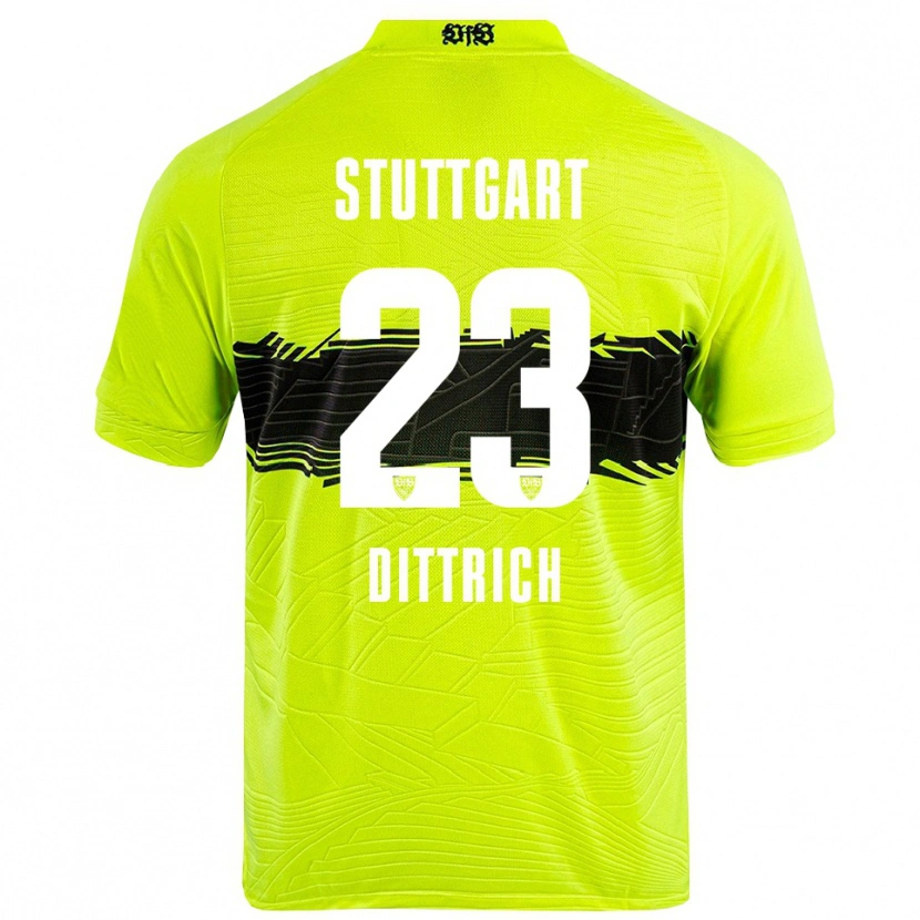Danxen Criança Robin Dittrich #23 Preto Amarelo Verde Camisola Guarda-Redes 2025/26 Camisa Brasil