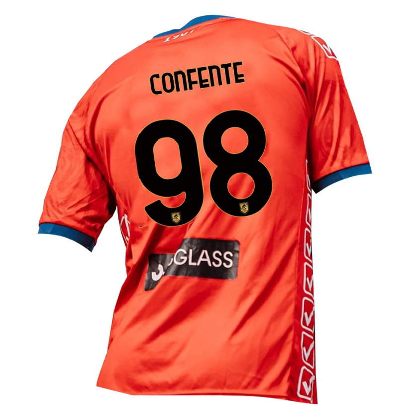 Danxen Criança Alessandro Confente #98 Laranja Vermelho Camisola Guarda-Redes 2025/26 Camisa Brasil