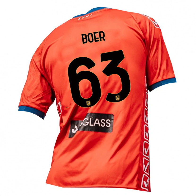 Danxen Criança Pietro Boer #63 Laranja Vermelho Camisola Guarda-Redes 2025/26 Camisa Brasil