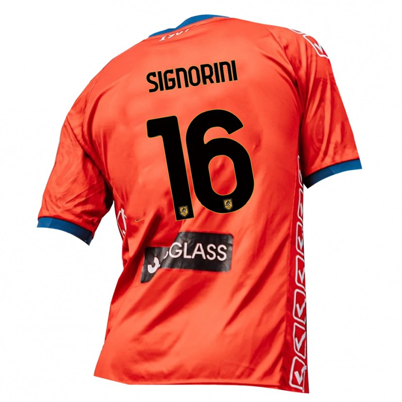 Danxen Criança Alessandro Signorini #16 Laranja Vermelho Camisola Guarda-Redes 2025/26 Camisa Brasil