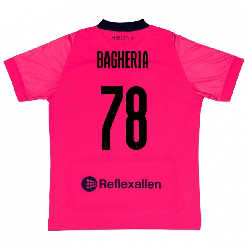 Danxen Criança Fabrizio Bagheria #78 Rosa Profundo Preto Camisola Guarda-Redes 2025/26 Camisa Brasil