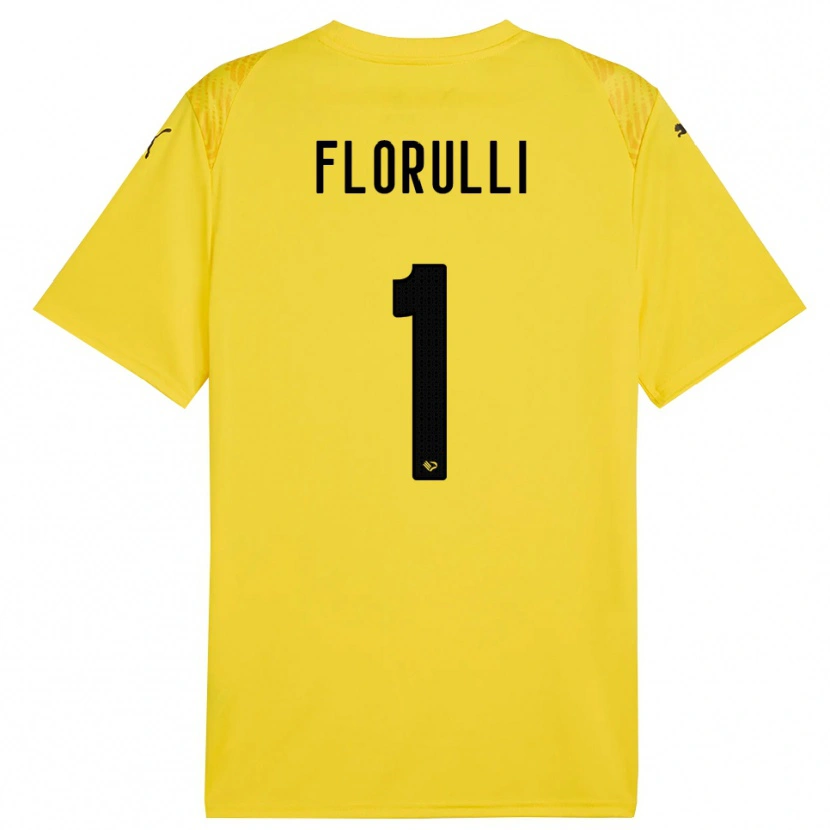 Danxen Criança Gerlando Florulli #1 Amarelo Preto Camisola Guarda-Redes 2025/26 Camisa Brasil