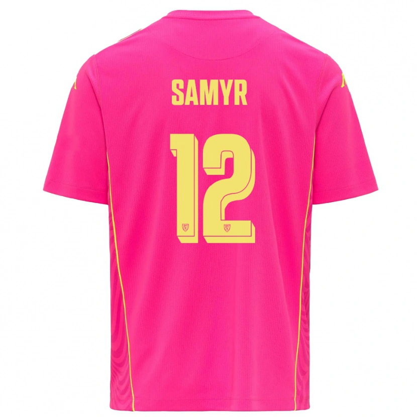 Danxen Criança Walid Samyr #12 Rosa Profundo Amarelo Camisola Guarda-Redes 2025/26 Camisa Brasil
