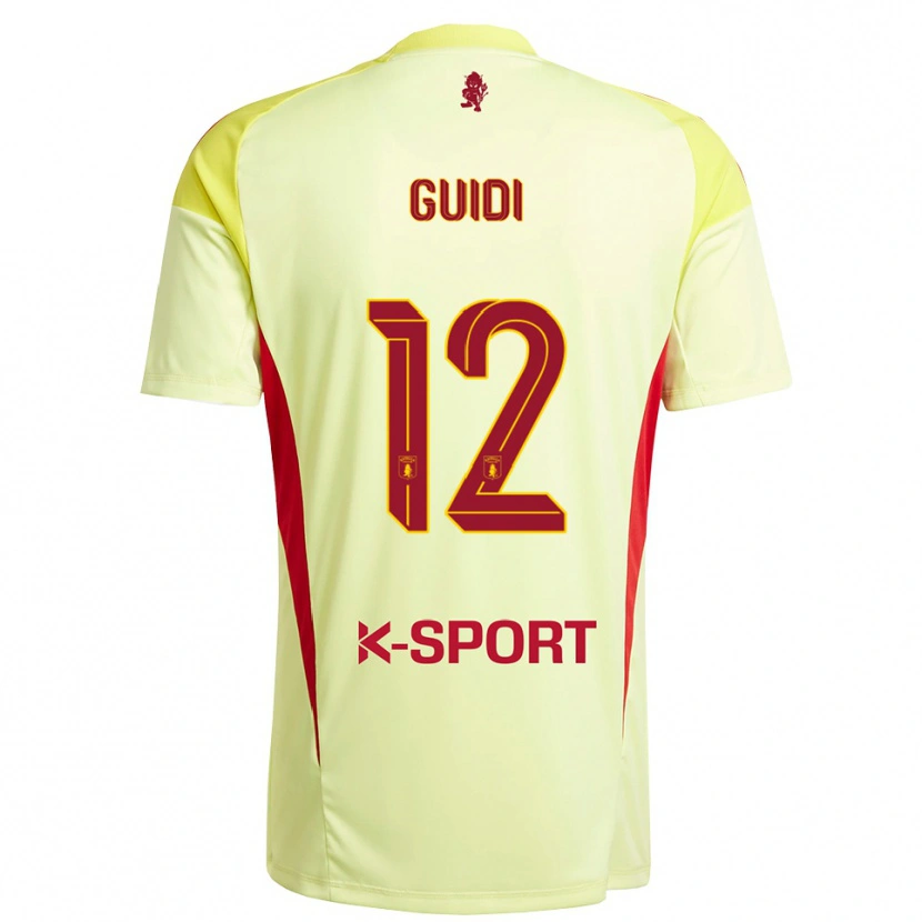Danxen Criança Sasha Guidi #12 Amarelo Claro Vermelho Camisola Guarda-Redes 2025/26 Camisa Brasil