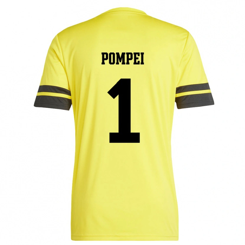 Danxen Criança Thomas Pompei #1 Amarelo Preto Camisola Guarda-Redes 2025/26 Camisa Brasil