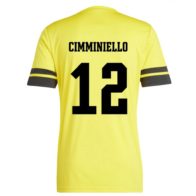 Danxen Criança Leon Cimminiello #12 Amarelo Preto Camisola Guarda-Redes 2025/26 Camisa Brasil
