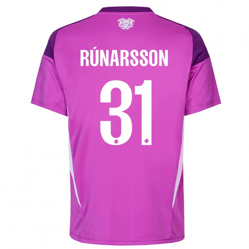 Danxen Criança Rúnar Alex Rúnarsson #31 Branco Lilás Roxo Camisola Guarda-Redes 2025/26 Camisa Brasil