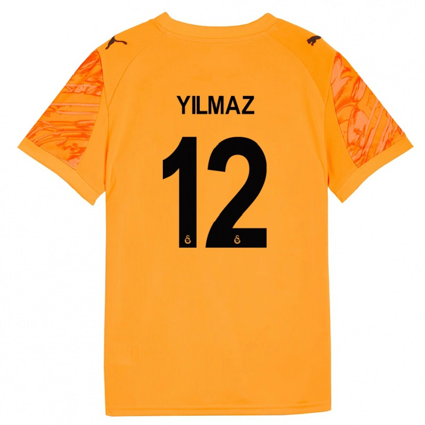 Danxen Criança Arda Yılmaz #12 Preto Laranja Escuro Camisola Guarda-Redes 2025/26 Camisa Brasil