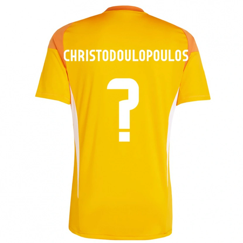 Danxen Criança Giannis Christodoulopoulos #0 Laranja Branco Camisola Guarda-Redes 2025/26 Camisa Brasil