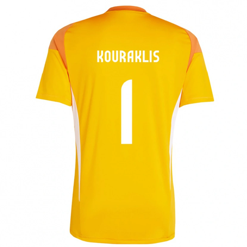 Danxen Criança Georgios Kouraklis #1 Laranja Branco Camisola Guarda-Redes 2025/26 Camisa Brasil