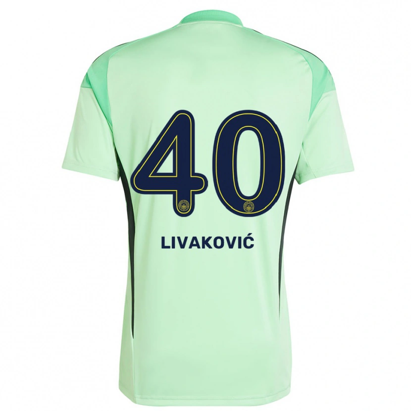 Danxen Criança Dominik Livakovic #40 Preto Verde Claro Camisola Guarda-Redes 2025/26 Camisa Brasil