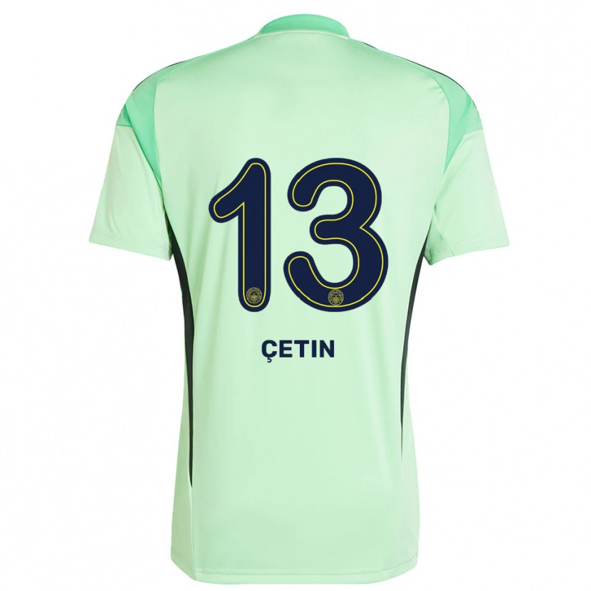 Danxen Criança Tarık Çetin #13 Preto Verde Claro Camisola Guarda-Redes 2025/26 Camisa Brasil