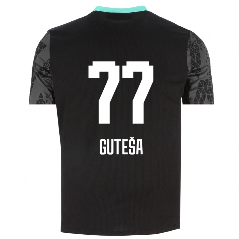 Danxen Criança Ivan Guteša #77 Preto Cinza Escuro Camisola Guarda-Redes 2025/26 Camisa Brasil