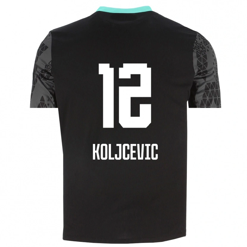 Danxen Criança Danilo Koljcevic #12 Preto Cinza Escuro Camisola Guarda-Redes 2025/26 Camisa Brasil