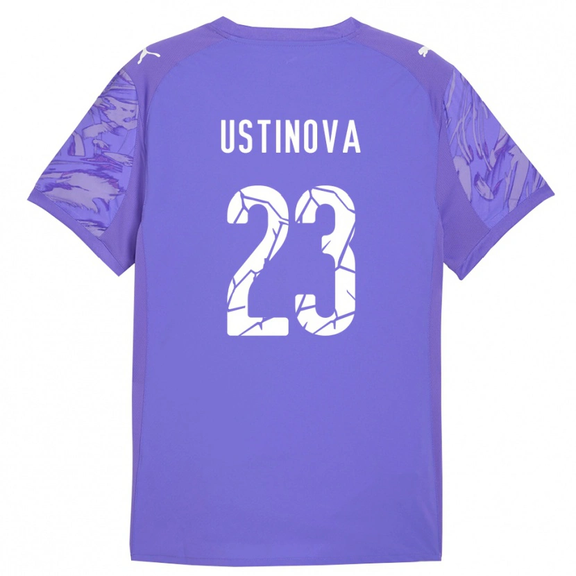 Danxen Criança Liudmyla Ustinova #23 Roxo Lilás Camisola Guarda-Redes 2025/26 Camisa Brasil