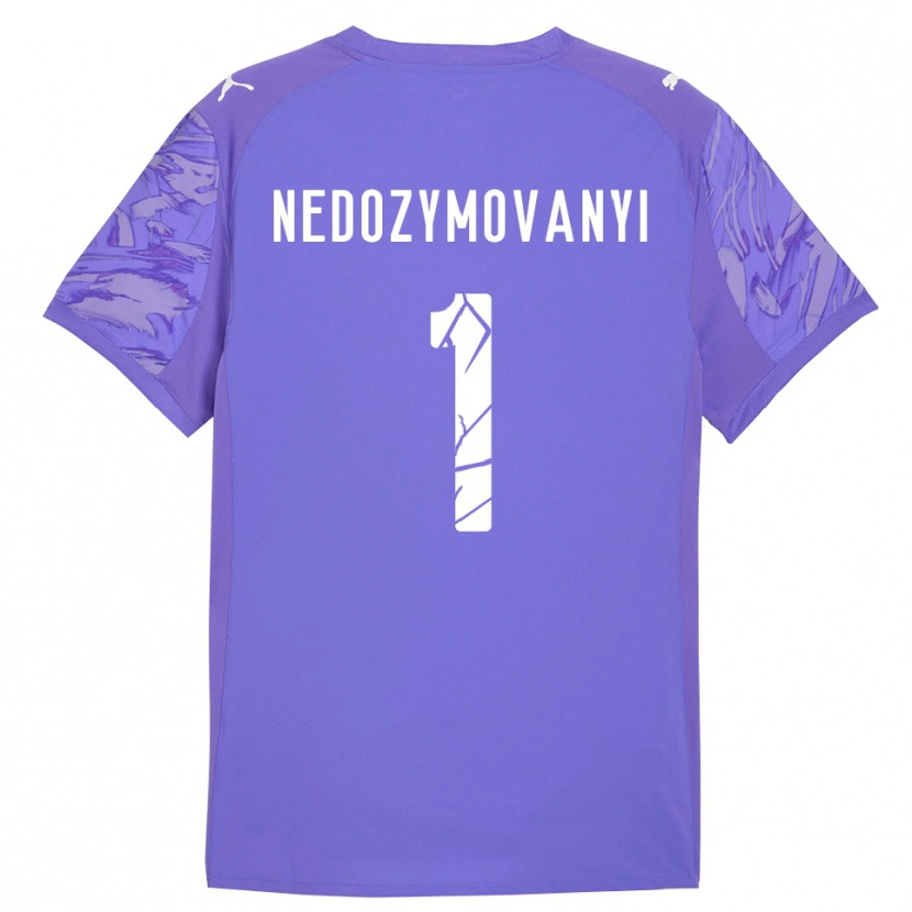 Danxen Criança Artem Nedozymovanyi #1 Roxo Lilás Camisola Guarda-Redes 2025/26 Camisa Brasil