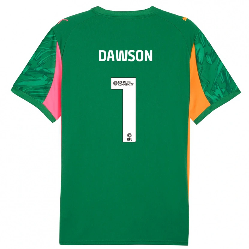 Danxen Criança Cameron Dawson #1 Verde Laranja Rosa Camisola Guarda-Redes 2025/26 Camisa Brasil