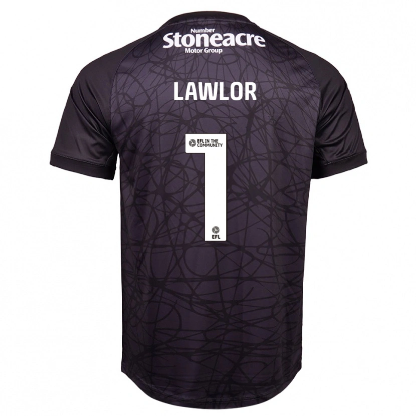 Danxen Criança Ian Lawlor #1 Preto Branco Camisola Guarda-Redes 2025/26 Camisa Brasil