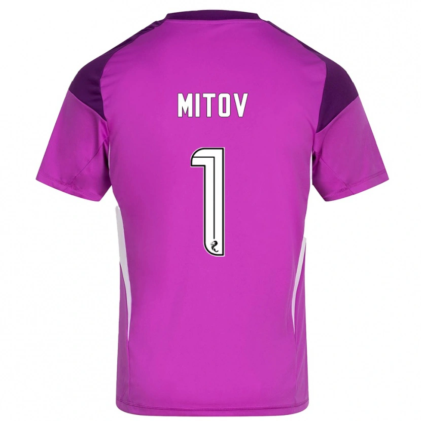 Danxen Criança Dimitar Mitov #1 Magenta Roxo Camisola Guarda-Redes 2025/26 Camisa Brasil