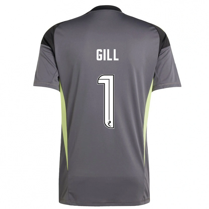 Danxen Criança Marcus Gill #1 Branco Cinza Camisola Guarda-Redes 2025/26 Camisa Brasil