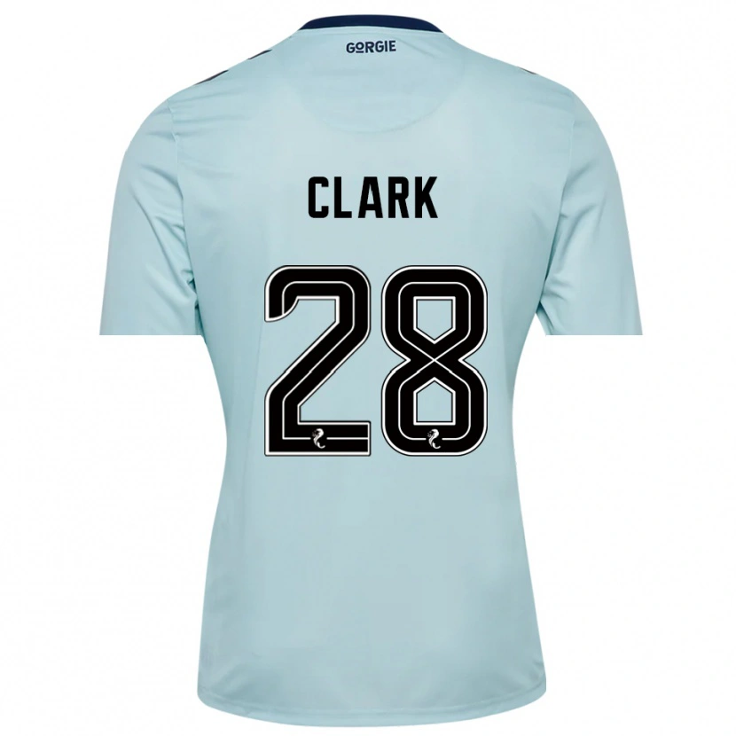 Danxen Criança Zander Clark #28 Preto Azul Claro Camisola Guarda-Redes 2025/26 Camisa Brasil