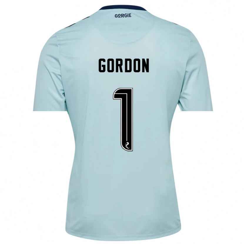 Danxen Criança Craig Gordon #1 Preto Azul Claro Camisola Guarda-Redes 2025/26 Camisa Brasil