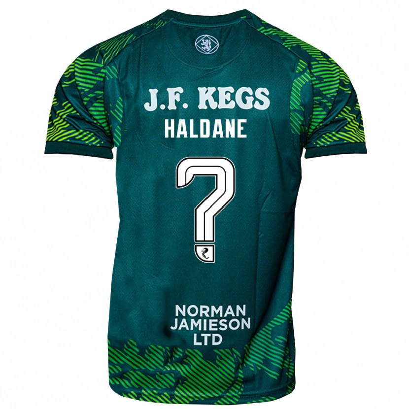 Danxen Criança Lewis Haldane #0 Verde Branco Camisola Guarda-Redes 2025/26 Camisa Brasil