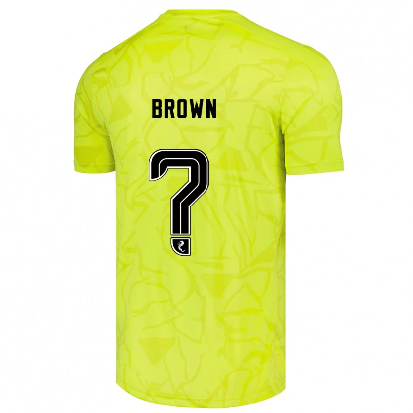 Danxen Criança Fraser Brown #0 Amarelo Preto Camisola Guarda-Redes 2025/26 Camisa Brasil
