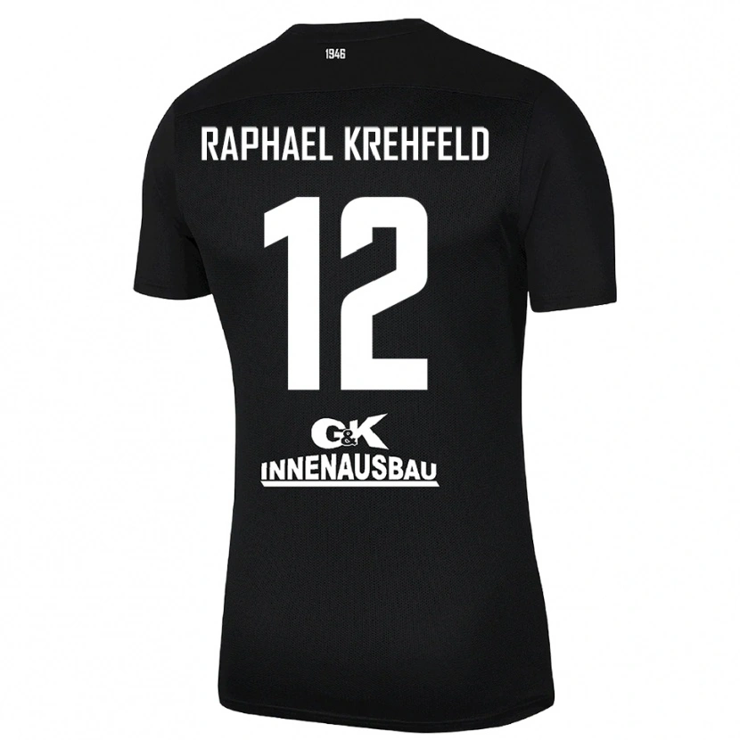 Danxen Criança Luca Raphael Krehfeld #12 Preto Branco Camisola Guarda-Redes 2025/26 Camisa Brasil