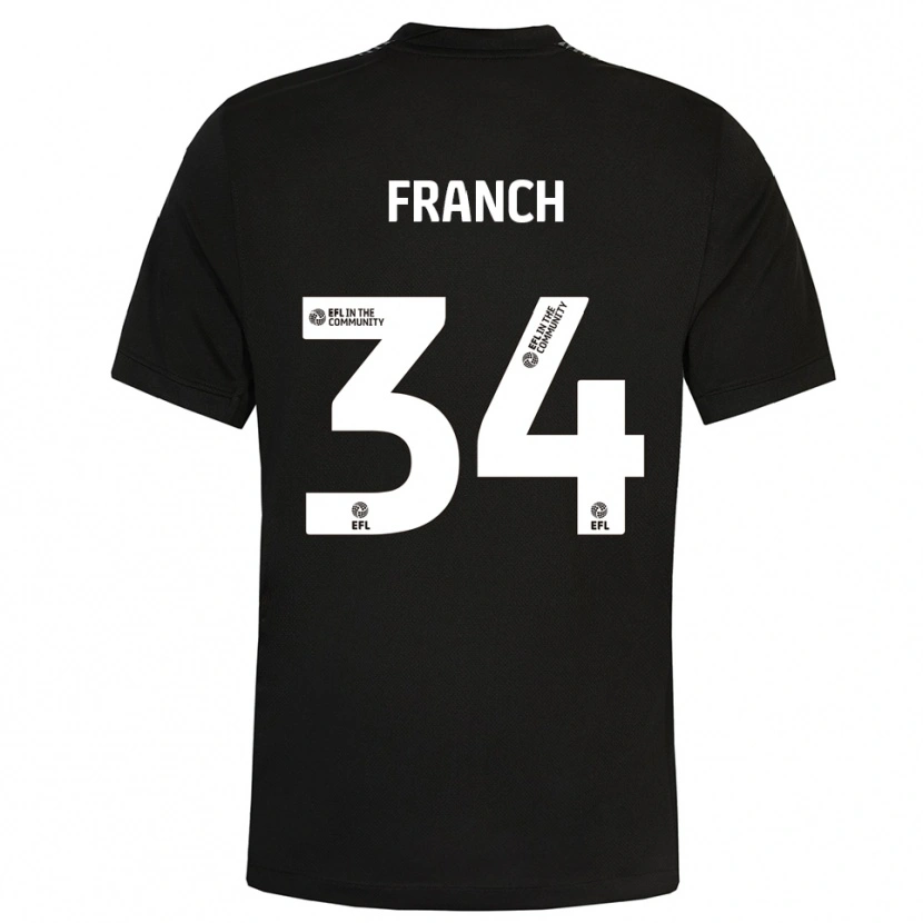 Danxen Criança Adrianna Franch #34 Preto Branco Camisola Guarda-Redes 2025/26 Camisa Brasil