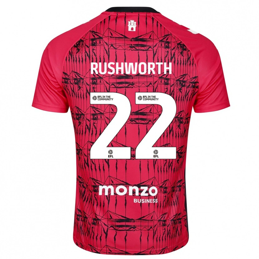 Danxen Criança Carl Rushworth #22 Branco Vermelho Camisola Guarda-Redes 2025/26 Camisa Brasil